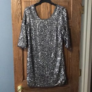 Sequins grey sparkly dress